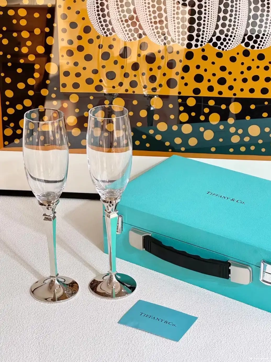 WINE SET TIFFANY GLASSWARE 0513